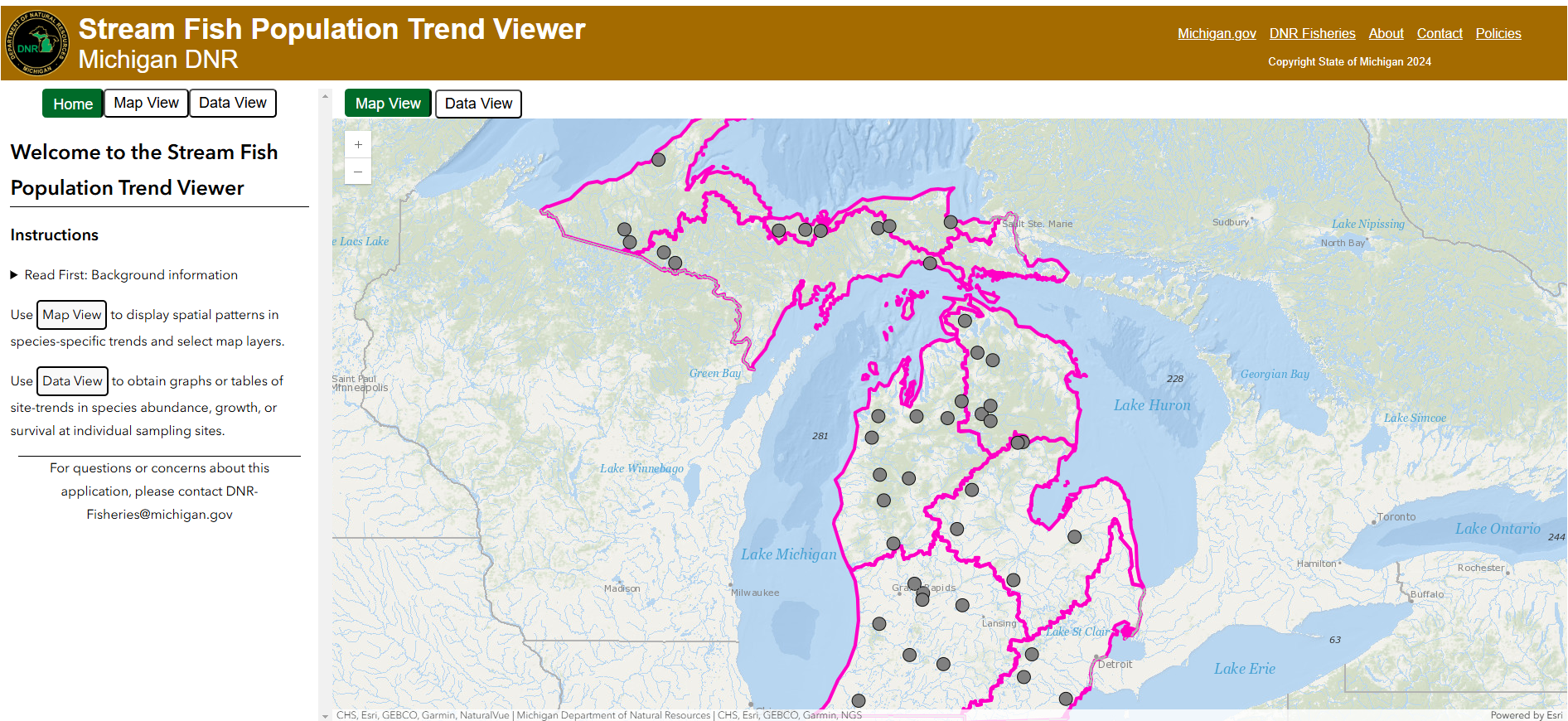Stream Fish Population Trend Viewer